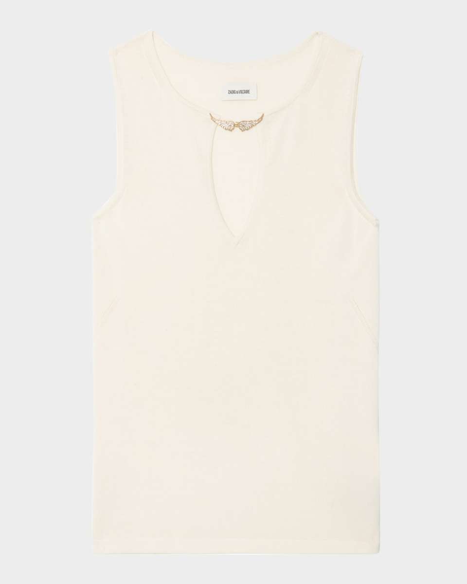 Sayani Cotton-Blend Knit Tank Top
